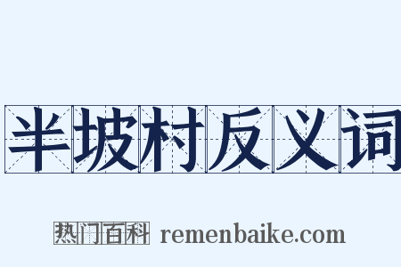 半坡村反义词是什么意思的图片